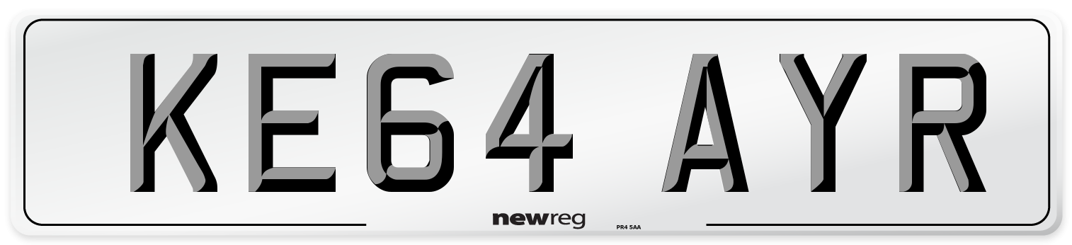 KE64 AYR Number Plate from New Reg